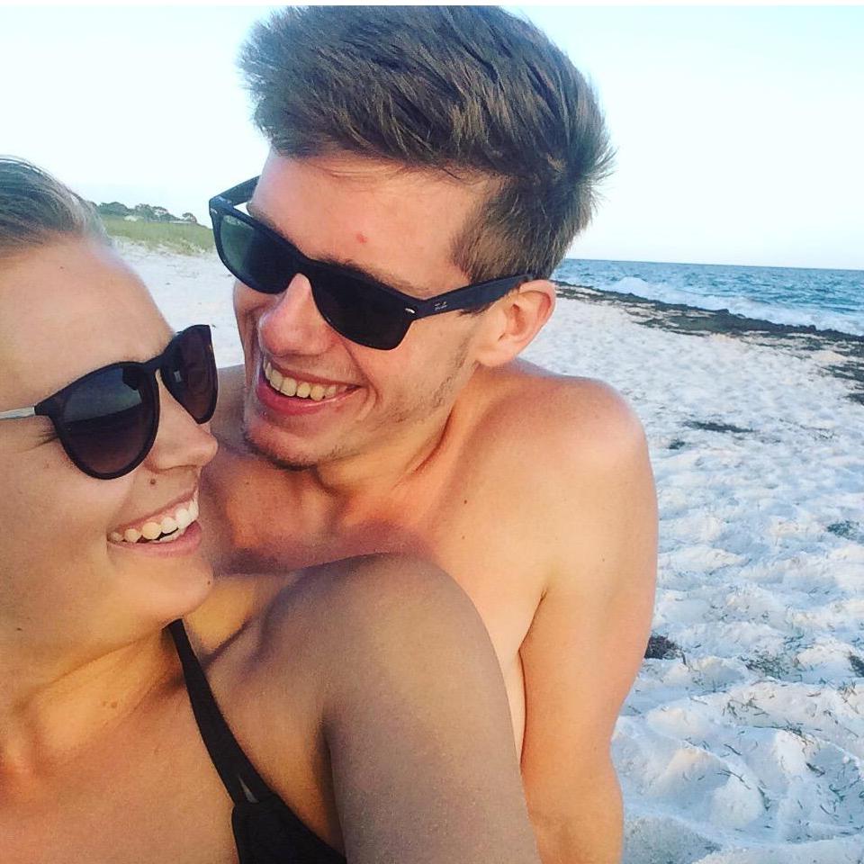 our first of many trips to the beach