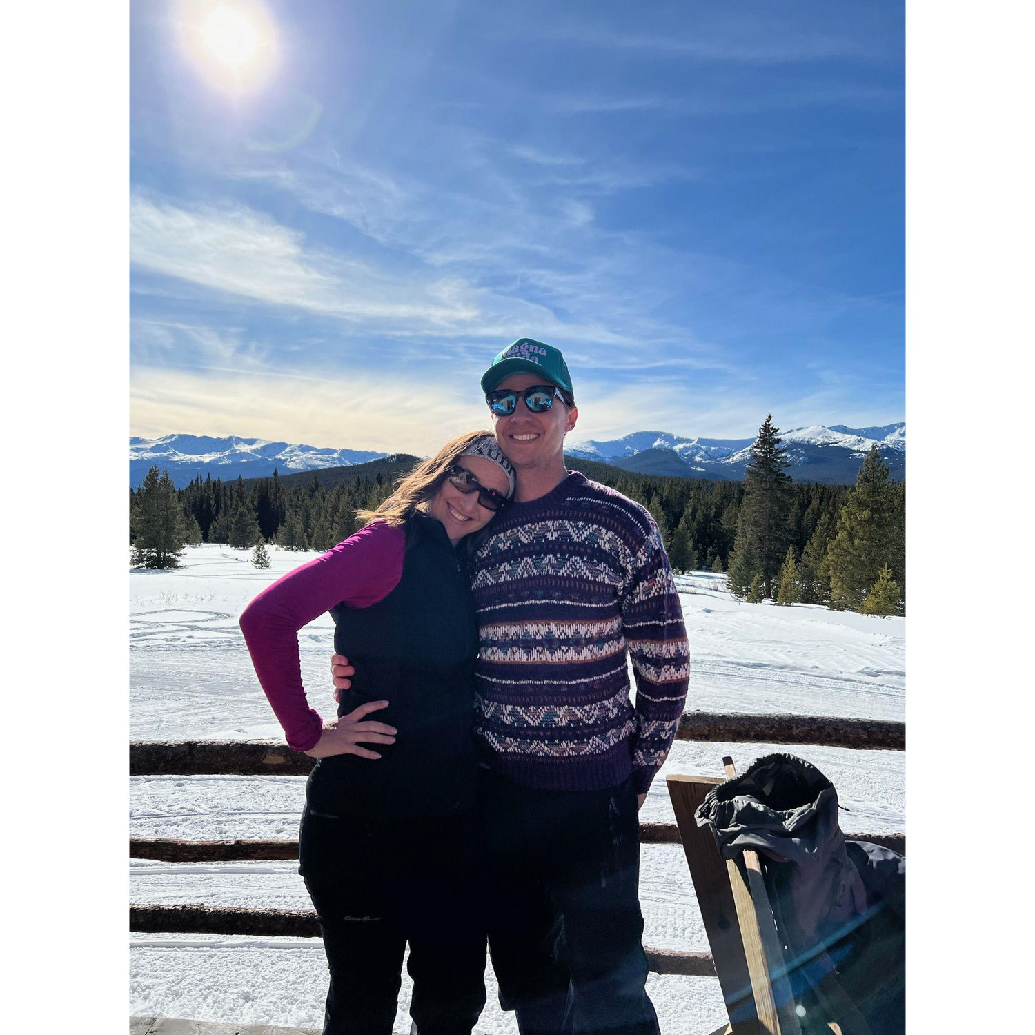 Skiing out to a friend's celebration in a yurt near Leadville CO, 2024