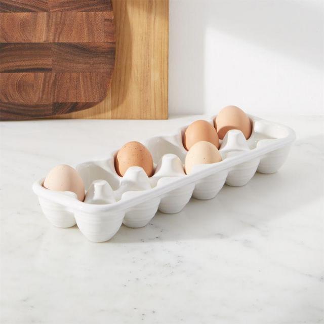 Farmhouse Ceramic Egg Crate