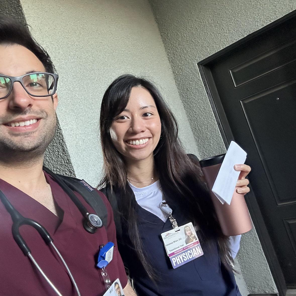 First time working together in the same hospital!