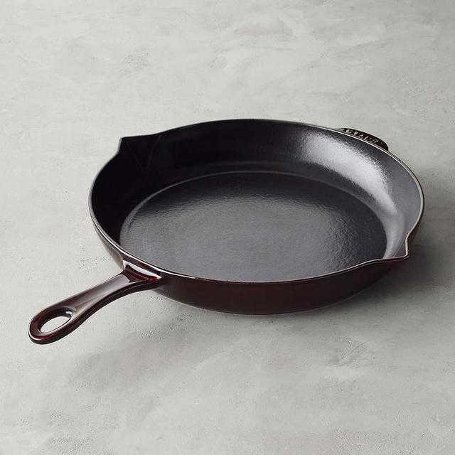 Staub Enameled Cast Iron Fry Pan, 12", Grenadine