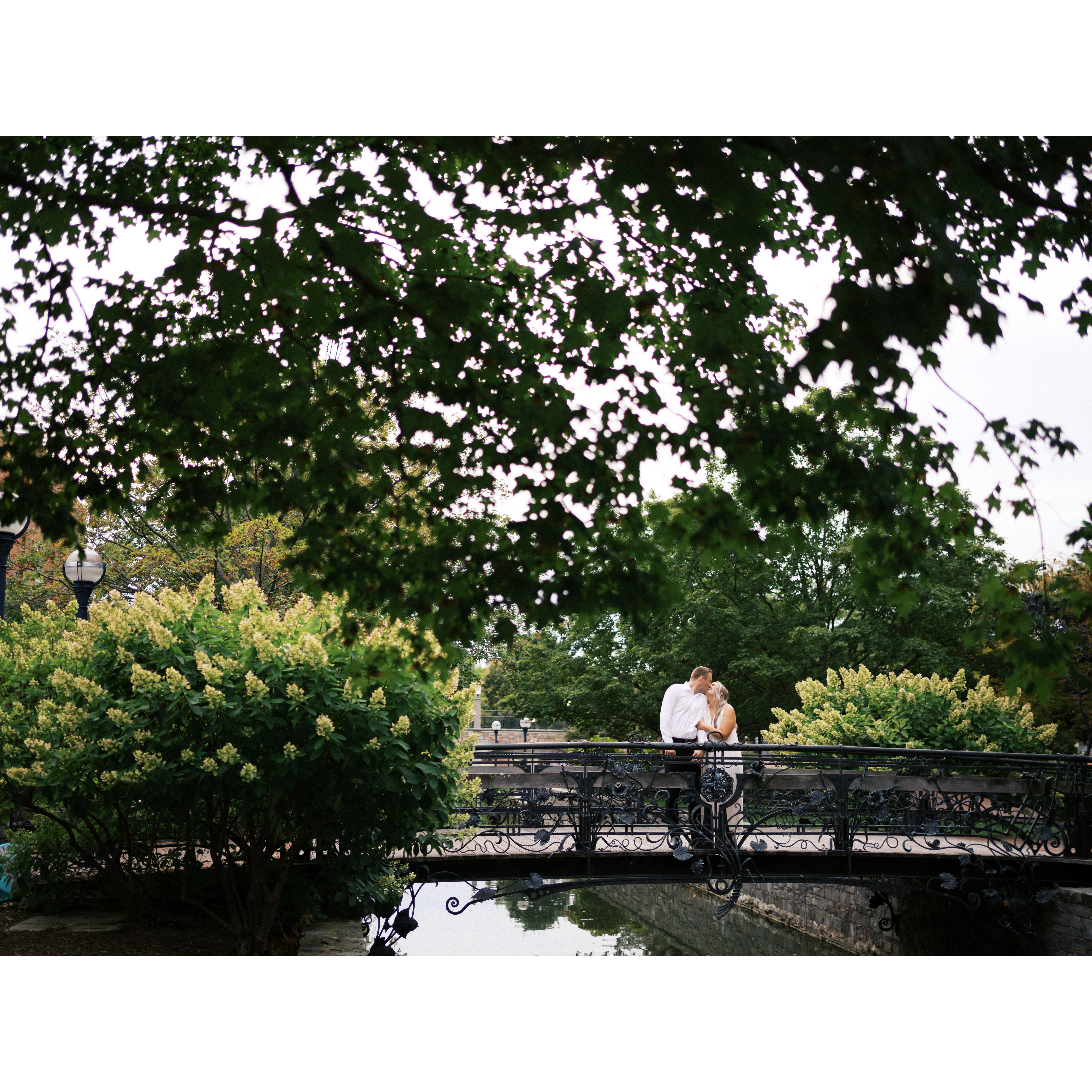 We love living in the Frederick, MD area, so we wanted to do our engagement photos in Downtown Frederick to highlight that.