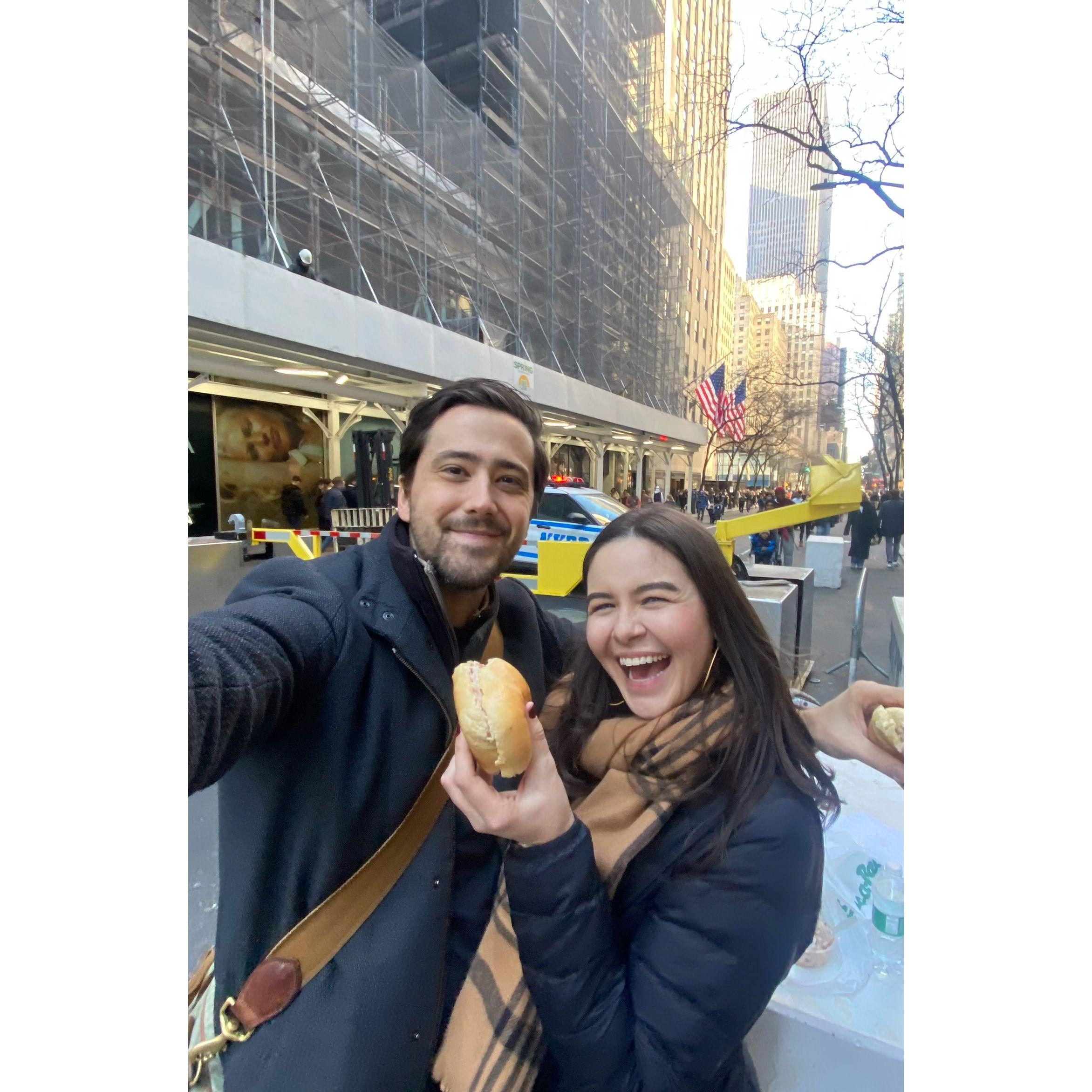 Maybe this bagel tasted better because we'd just gotten engaged, but they're also just REALLY good bagels. We celebrated our engagement with hot bagels from Ess-a-Bagel!
