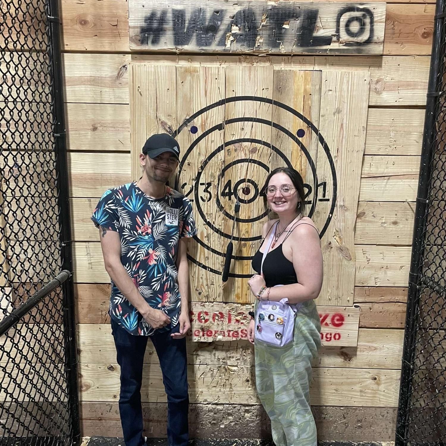 Axe throwing during one of our many Chicago trips! 07.01.2022