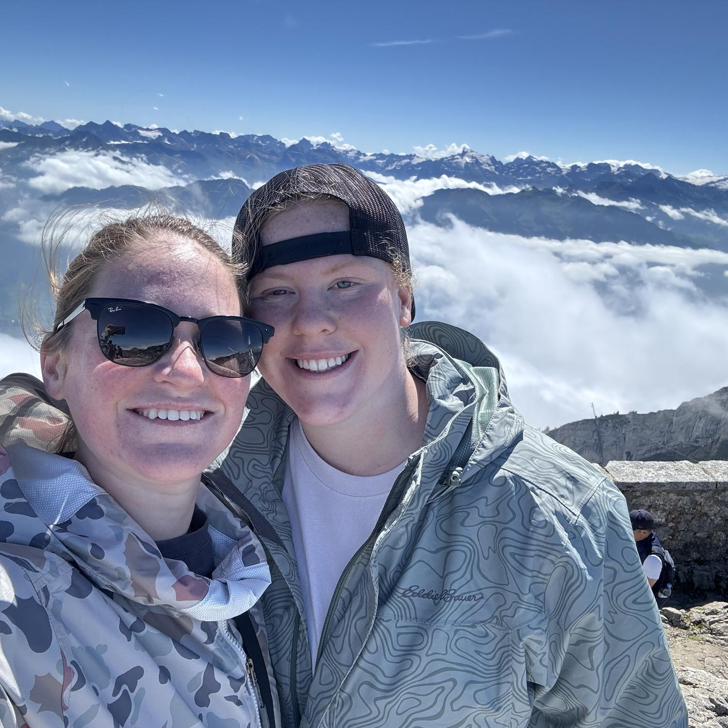 On top of Mt. Pilatus in Switzerland
