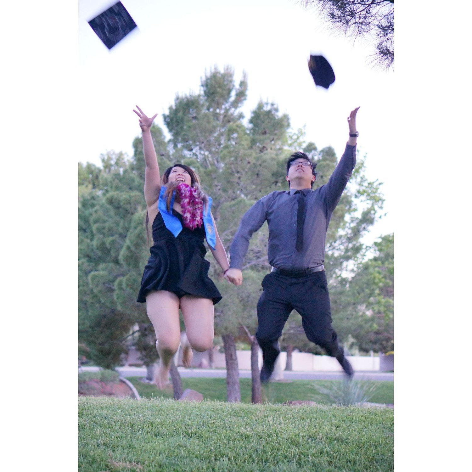 Although we didn't get to graduate together for nursing and dental school together, we still took some grad pics to remember our achievement! Much appreciated to Carmen & Yuyu for helping :)