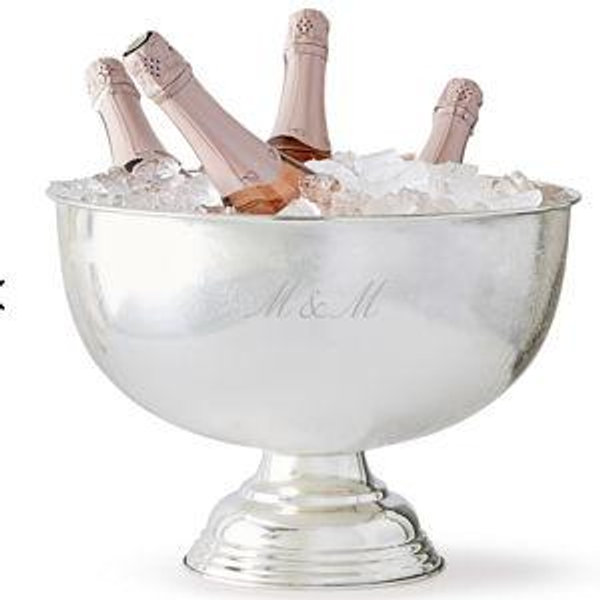 Personalized Silver Celebration Wine Bowl