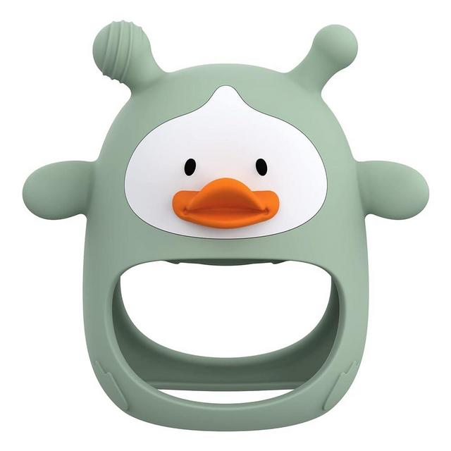 Teething Toys for Babies 0-6 Months, Never Drop Silicone Baby Teether, Hand Pacifier for Sucking Babies, Soothing Pain Relief, Best Chew Toy for Teething Baby, Teething Mitten for New Born - Green