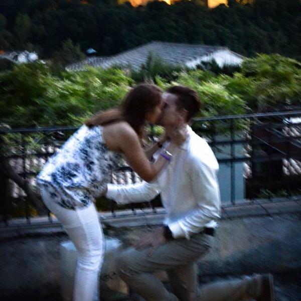 The proposal:
Reece hid in the bushes while Shane proposed in our favorite place in Granada: in the private gardens of El Carmen de La Victoria during the sunset. It was the perfect day to say 'yes'.