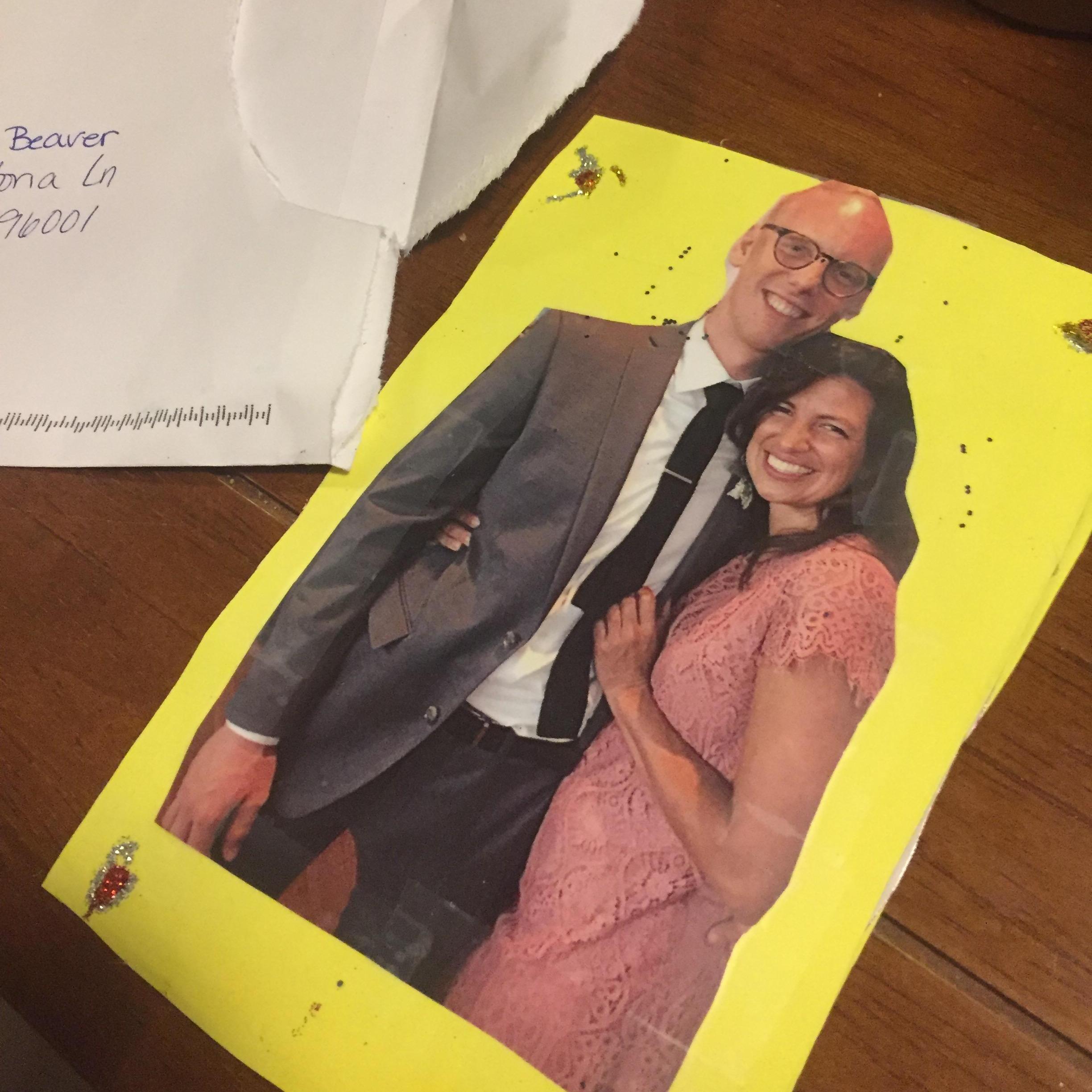 From Amy Beth's 9 year old niece, Julia, who is beyond excited to have a new uncle, especially one who knows how to fix bikes. "Auntie is so lucky."