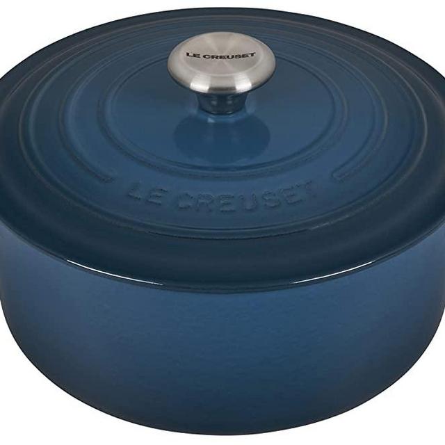 Le Creuset Enameled Cast Iron Signature Round Dutch Oven, 5.5 qt., Deep Teal
