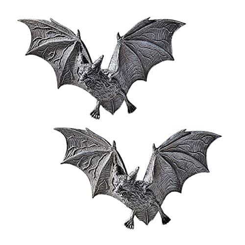 Design Toscano Vampire Castle Barbarosa Wall Sculptures-Bat Figure, Set of 2, 2 Count