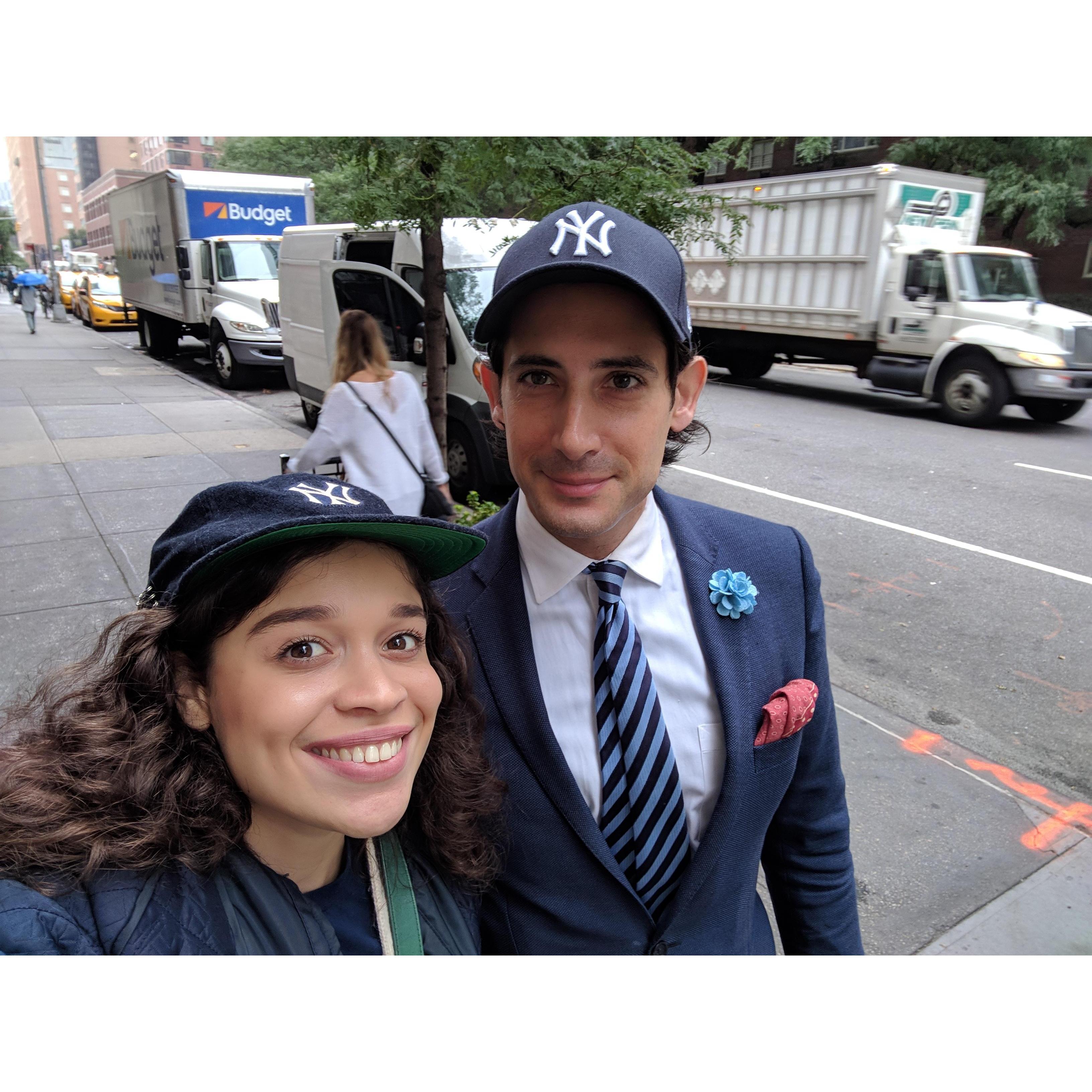 On our way to see the Yankees get annihilated in the world series.