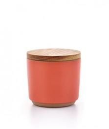 Container with Wooden Lid- Indigo