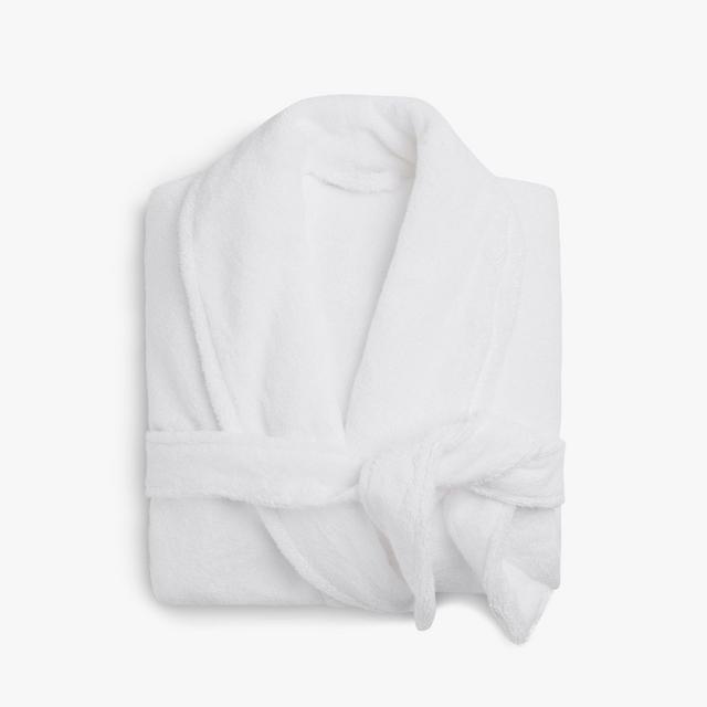 Classic Turkish Cotton Robe, (White, Medium)