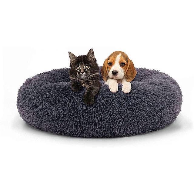 Dog Bed or Cat Bed for Indoor Pets,The Original Calming Shag Donut Cuddler Dog Beds for Small Medium Large Dogs