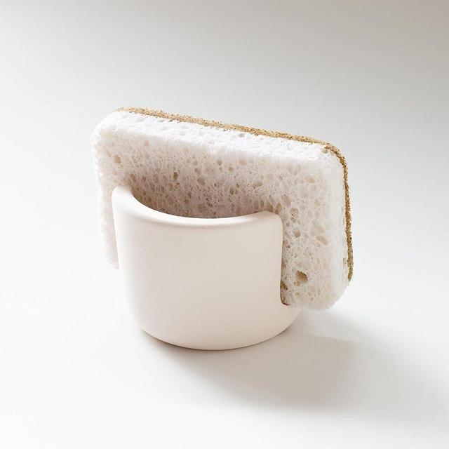 Selegna Diatomite Sponge Holder - Quick Dry Kitchen Sink Organizer - Fast Absorbing Stone Drying Caddy -Dish Sponge Holder for Kitchen Sink, Diatomaceous Earth Sponge Holder (Beige, Small)