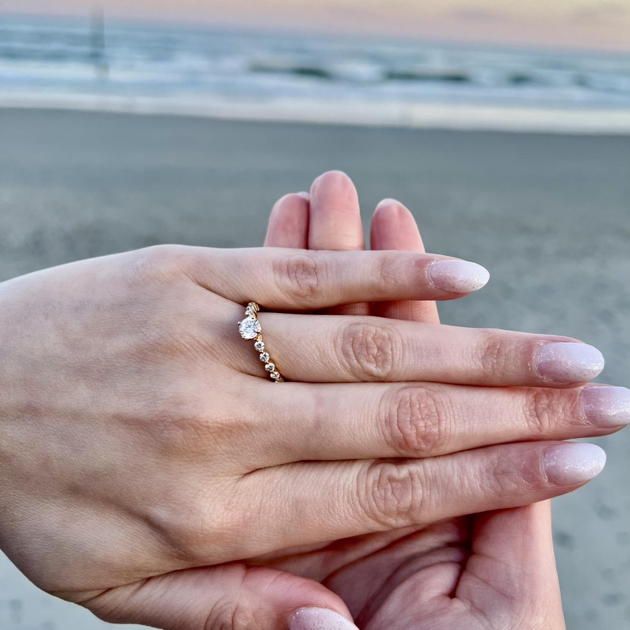 Picture don’t do any justice to how beautiful and sparkly this ring is in person!