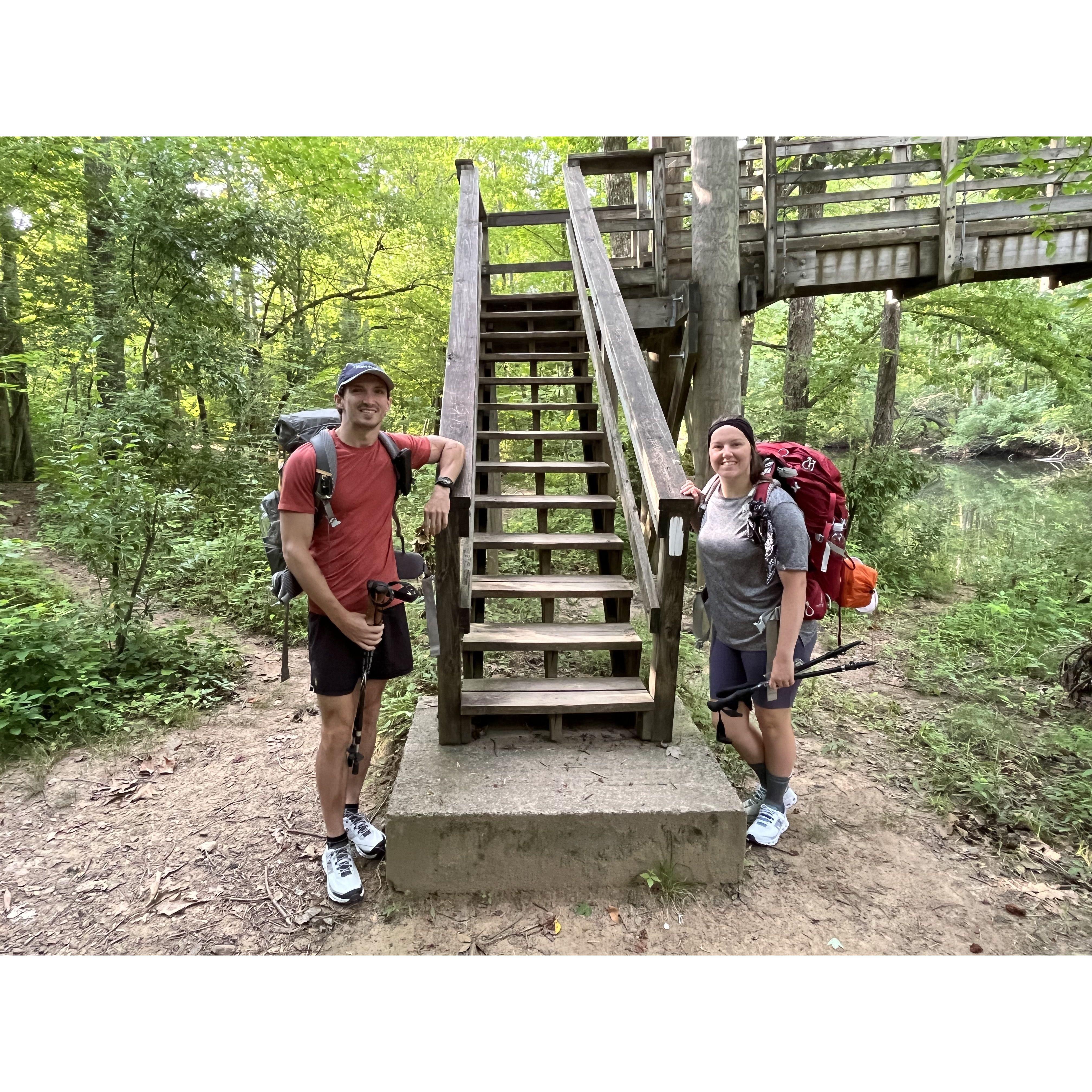 We went backpacking in Virginia. I am honestly shocked he stuck with me after this... I was not an easy one to hike with!