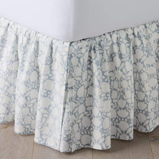 Siesta Organic-Cotton Percale Gathered Bedskirt
