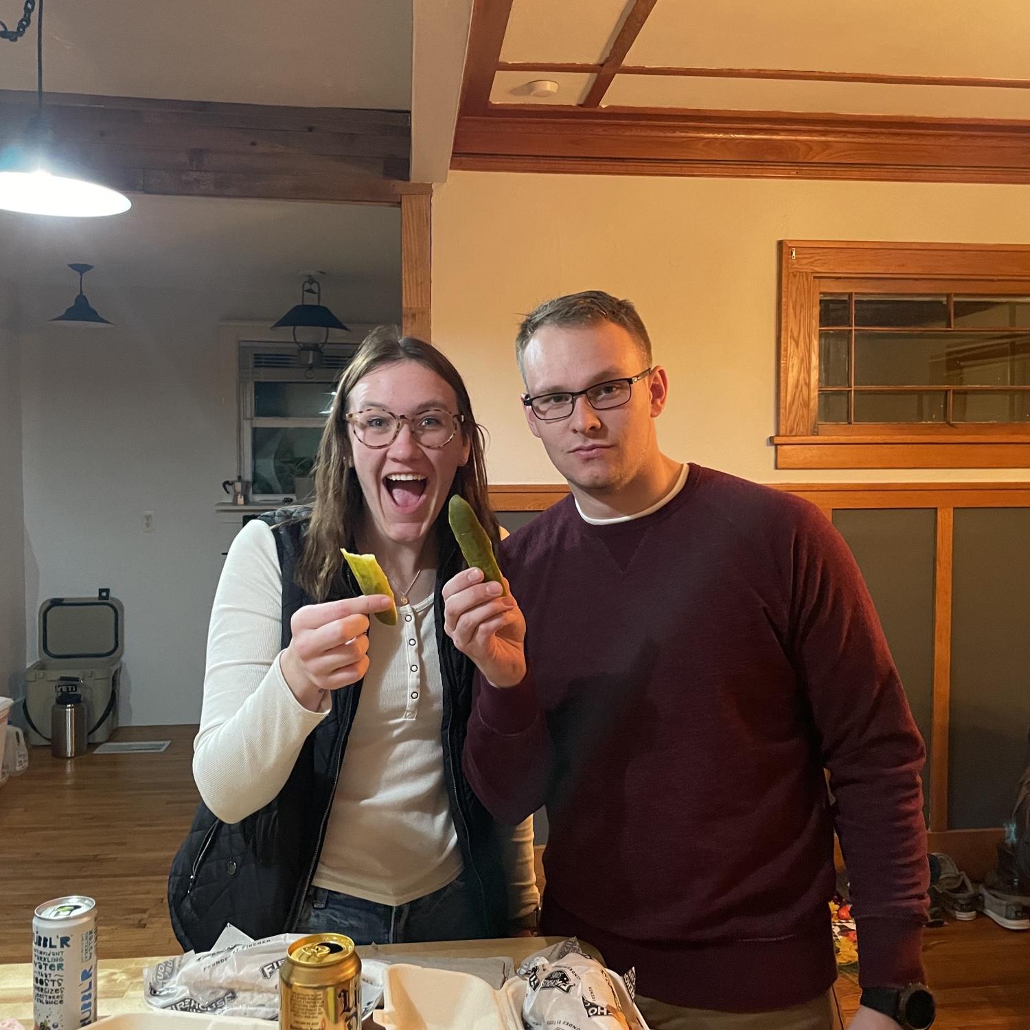 Spent Zac’s bday together….also we love pickles