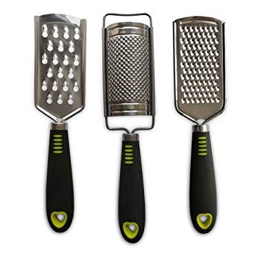 ALLTOP Cheese Grater, Hand-held Stainless Steel Zester for Kitchen - Multi-purpose Kitchenware,Set of 3 Grinders