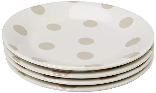 Kate Spade New York 879363 Deco Dot Beige Salad Plates, Set of 4