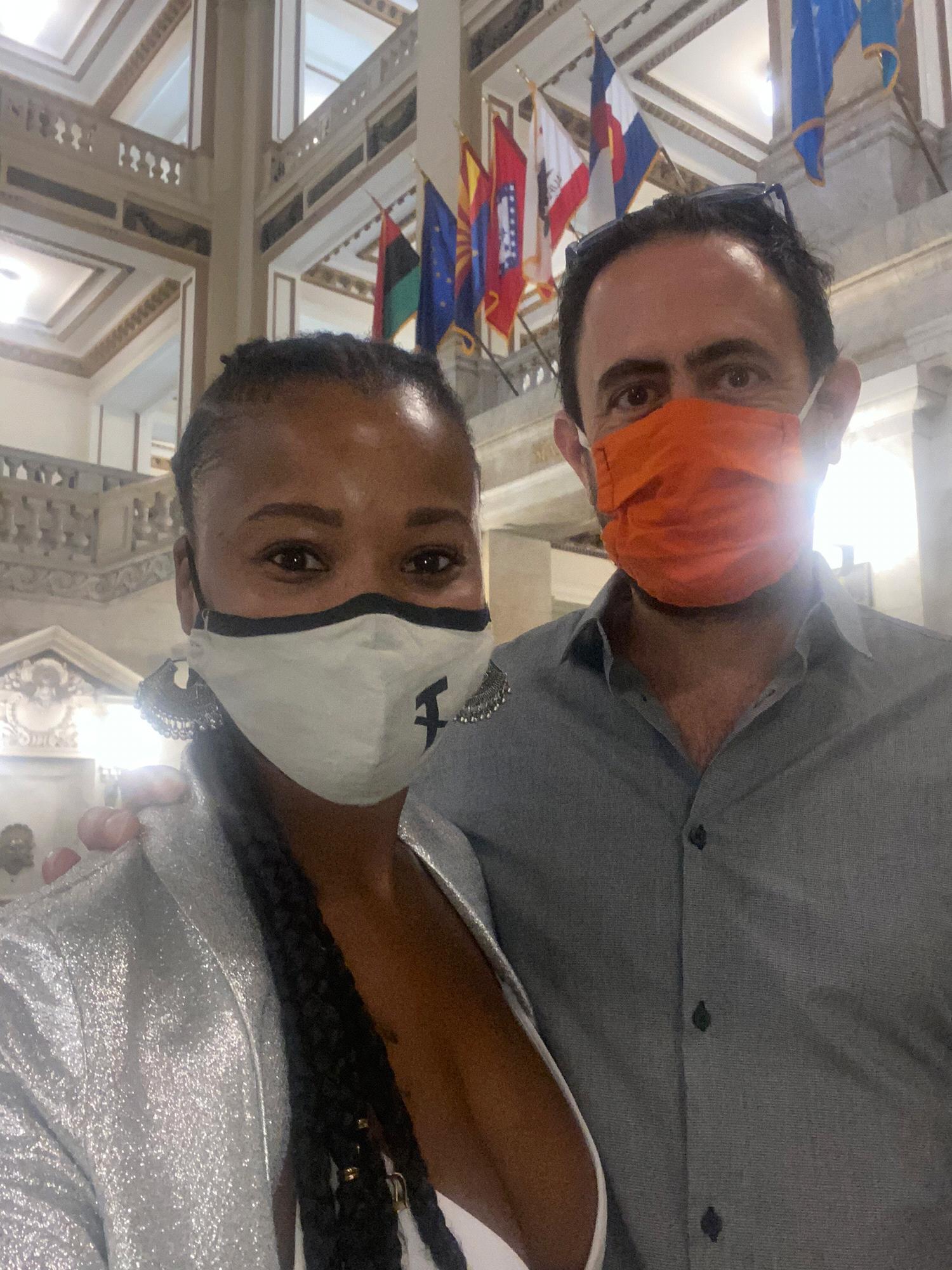 We masking at city hall! Legalize it!