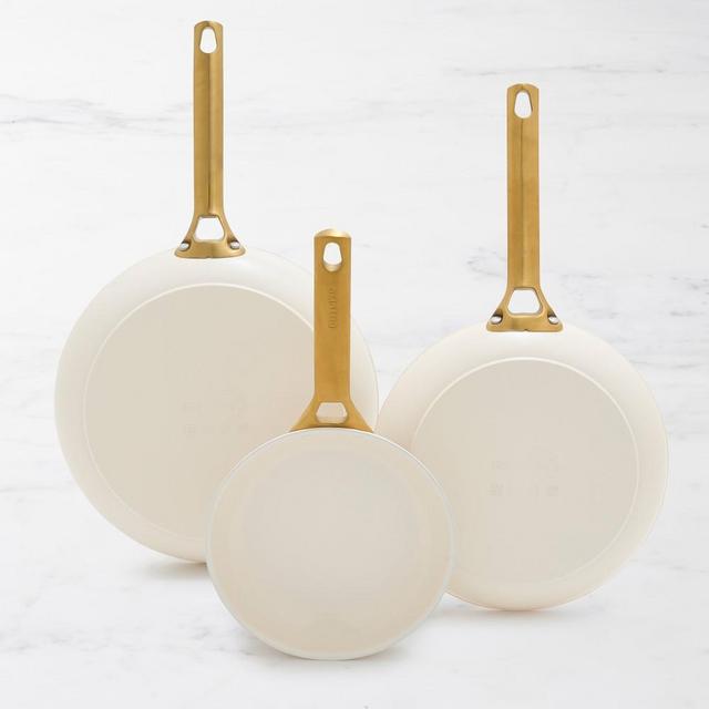 GreenPan™ Reserve Ceramic Nonstick 3-Piece Fry Pan Set, Cream