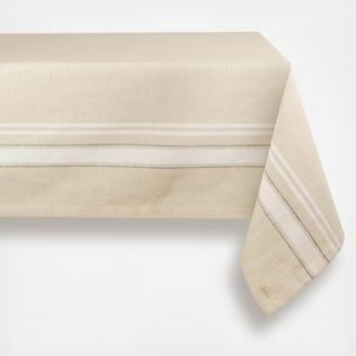 French Double Stripe Tablecloth
