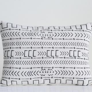 Collected Notions Mudcloth Pattern Cotton Pillow