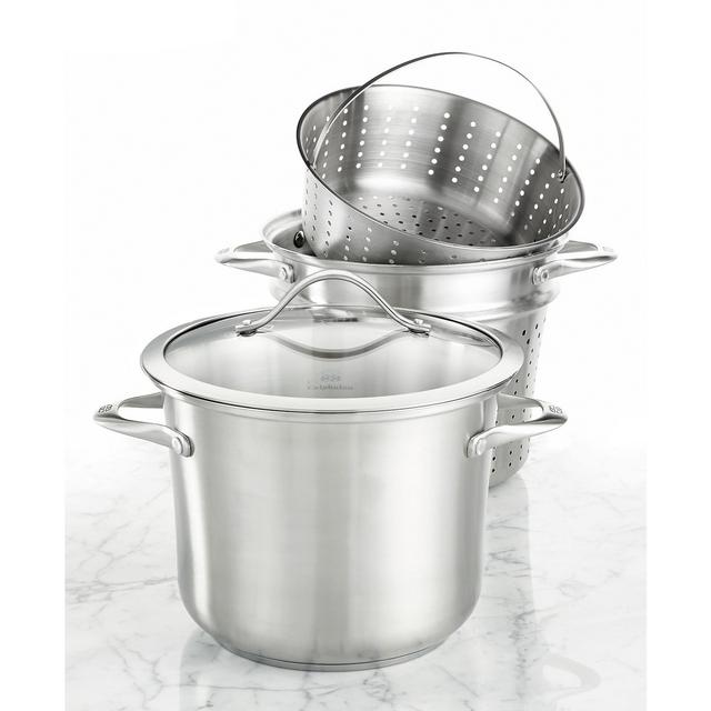 Calphalon Contemporary Stainless Steel 8-Qt. Covered Multi-Pot with Strainer & Steamer Inserts