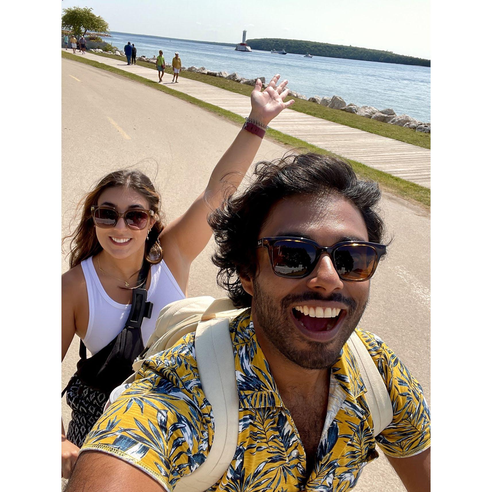 Biking around Mackinac Island!