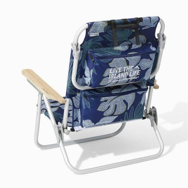 Batik Dotted Leaves Deluxe Backpack Beach Chair