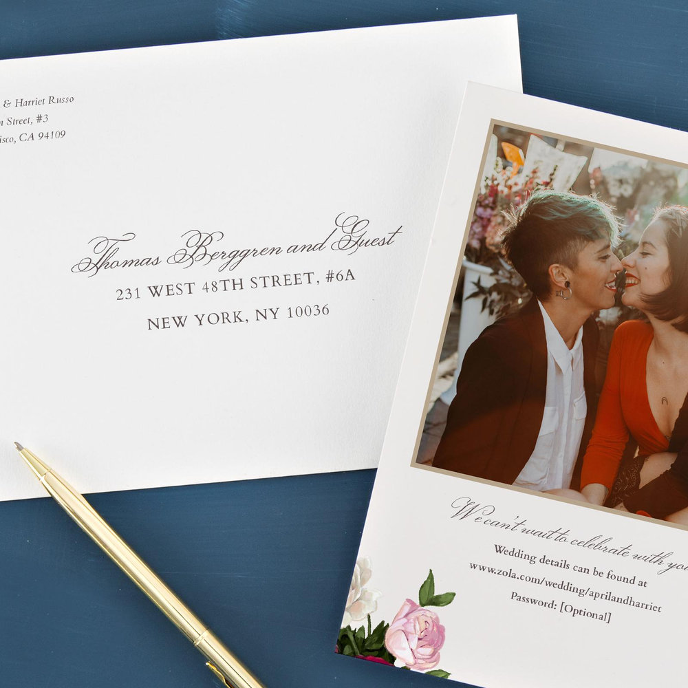 Eleganza Portrait | Linen | Zola Wedding Invitations