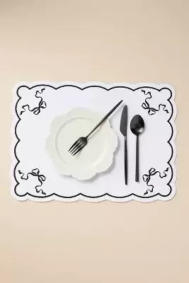 Celine Bow Cotton Embroidered Placemat