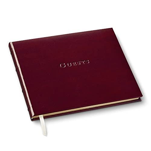 Gallery Leather Guest Book Acadia Burgundy