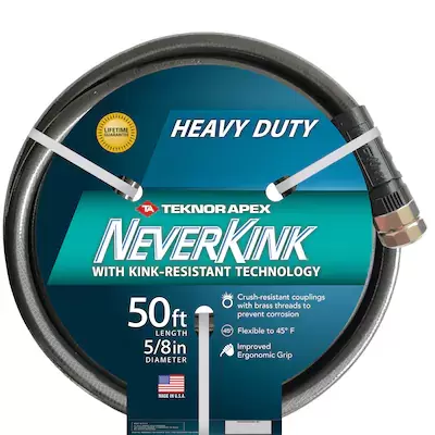 NeverKink  Teknor Apex 5/8-in x 50-ft Heavy Kink Free Vinyl Gray Coiled Hose