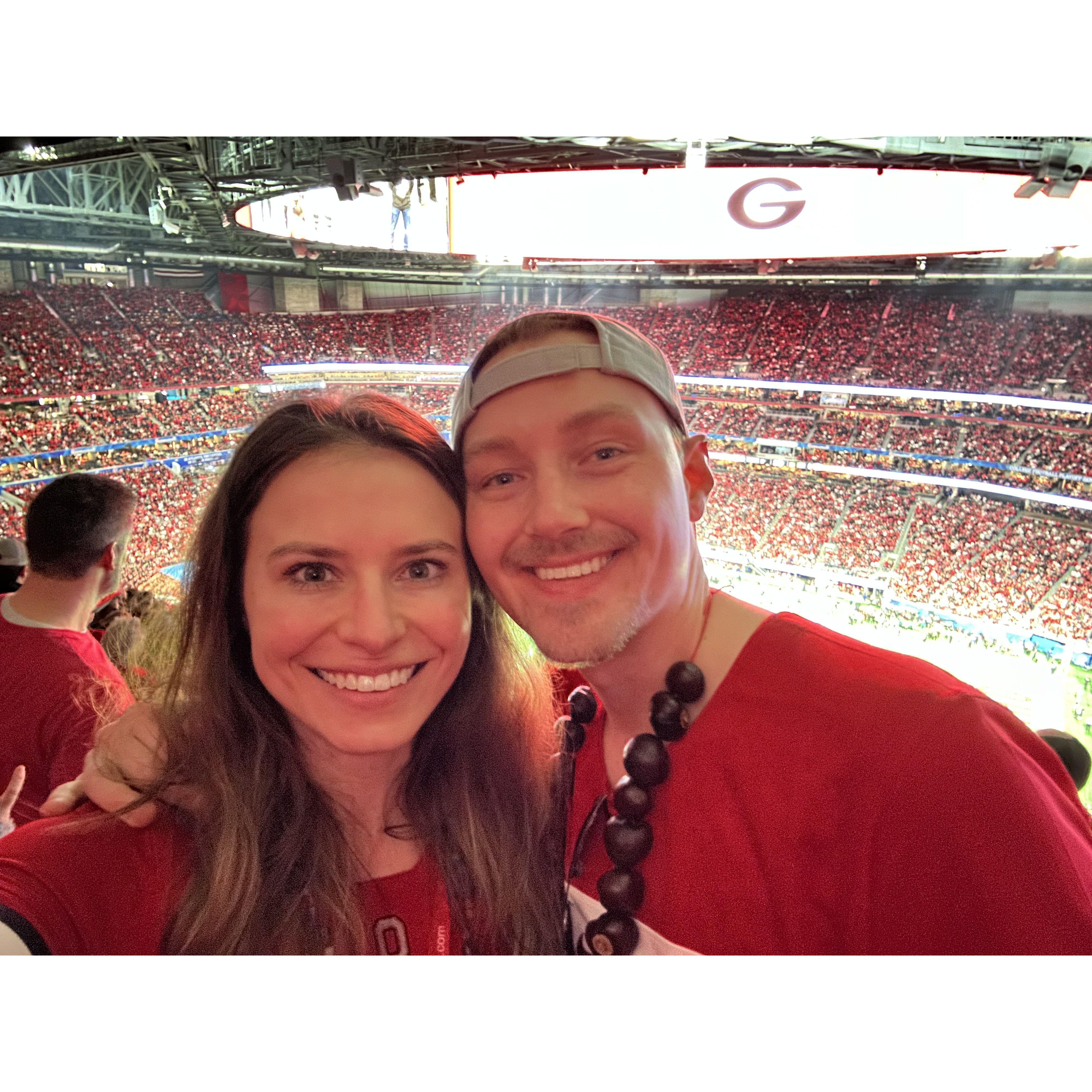 They spent NYE in Atlanta at the Peach Bowl and toured many college football stadiums in the South.