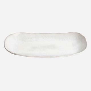 Plume White Pearl Rectangular Platter
