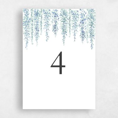 White Wedding Table Number - Portree