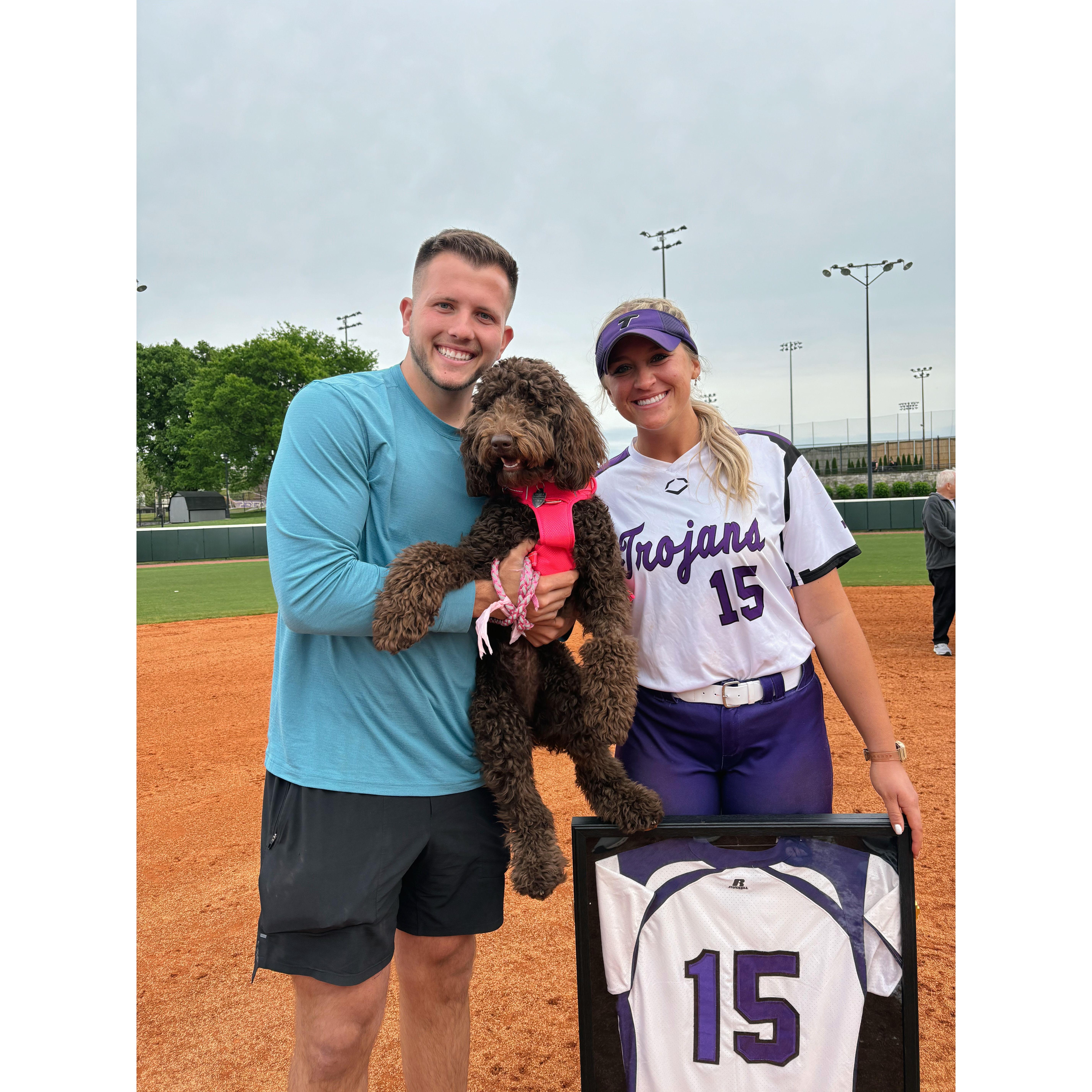 Alex & Paisley supporting Sydney at her senior day!