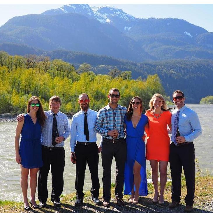 Photo of us with some of our close friends from Laura & Andy Passic's wedding in Squamish in 2016