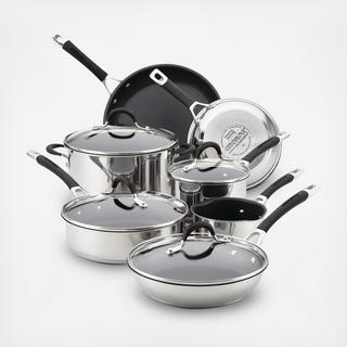 Momentum 11-Piece Stainless Steel Nonstick Cookware Set