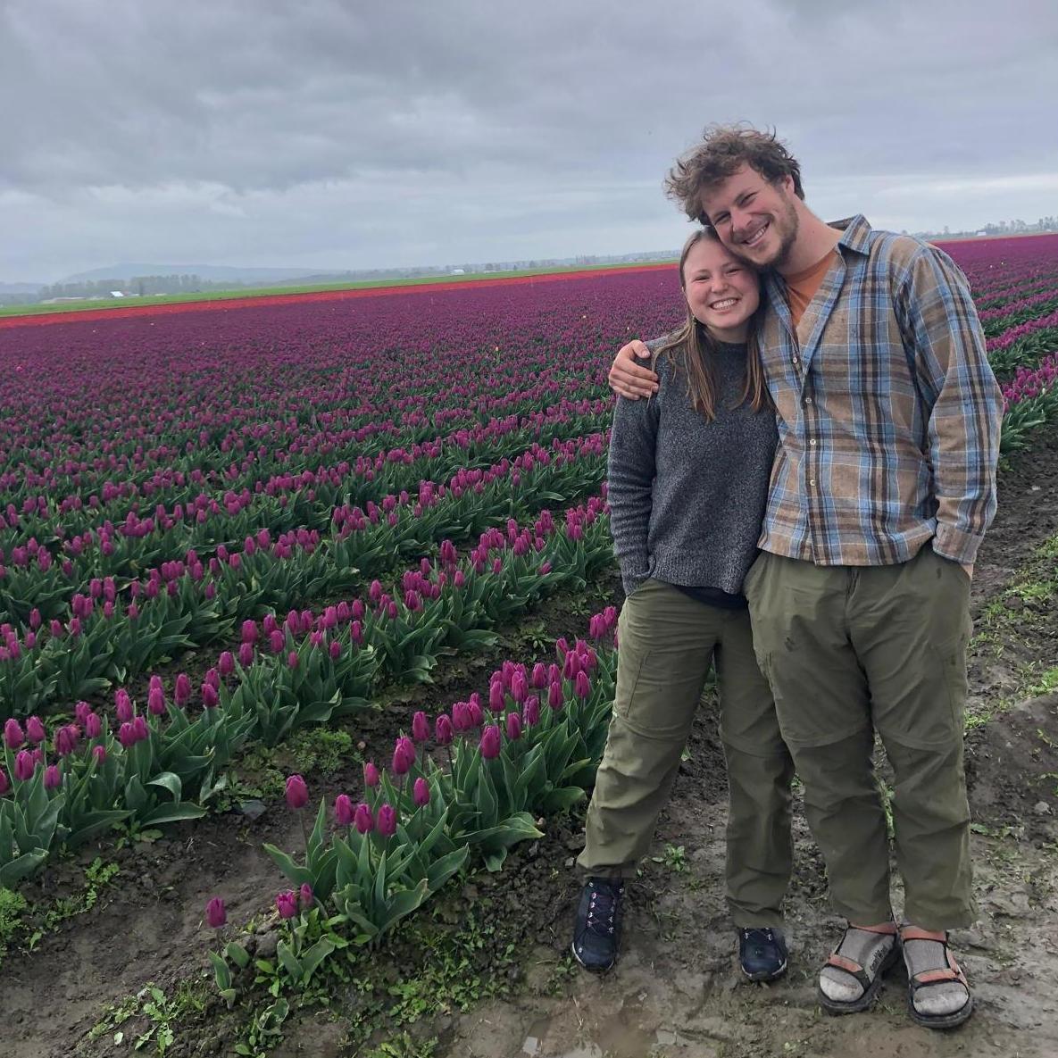 It may seem like we only take photos on crazy nutball outdoor adventures, but that's not true! Sometimes we take normal couple photos with the Skagit Tulips!