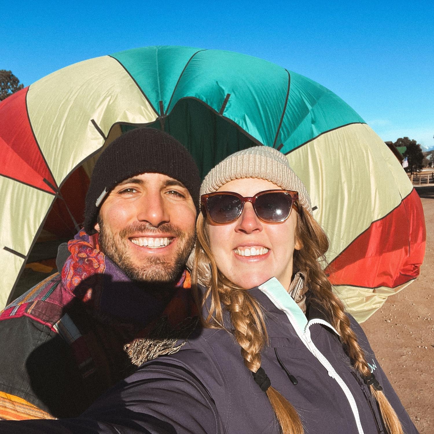 Got to go hot air ballooning Gwen's supervisor and friend Hannah!