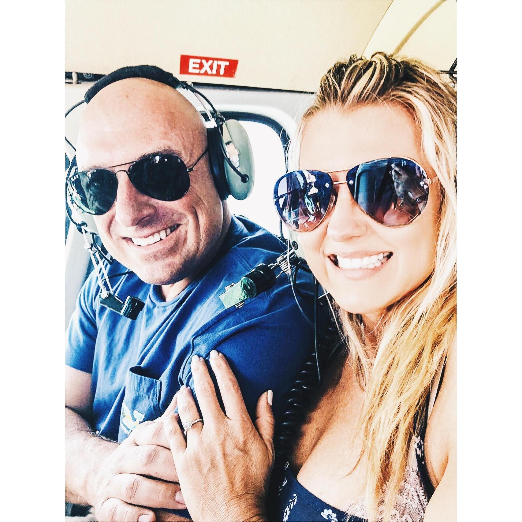 Where it all happened! Trey popped the question 3,000 feet in the air above the Pistons in St. Lucia. What a magical moment