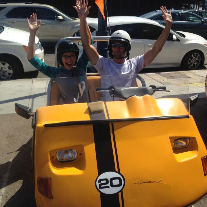 Go carting around SanDiego...so stressful...thanks mom