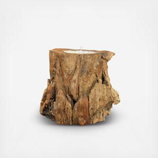 Wood Carved Candle