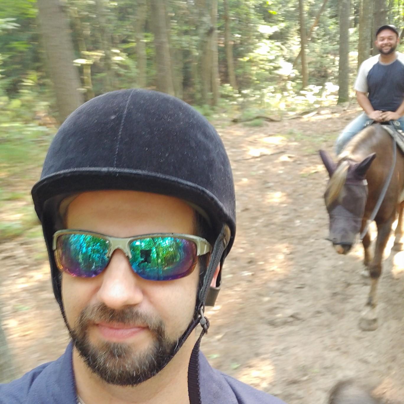 Sept. 12, 2021 - We went horseback riding in Londonderry, NH not far from where Joe grew up.